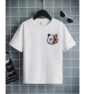 Unisex Çocuk Baskılı T-Shirt - Beyaz