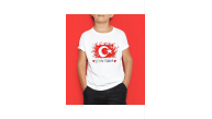 Unisex Çocuk Baskılı T-Shirt - Beyaz
