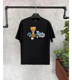 Unisex Çocuk Baskılı T-Shirt - Siyah