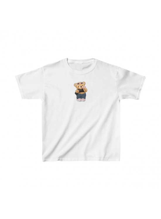 Unisex Çocuk Baskılı T-Shirt - Beyaz Unisex Çocuk Baskılı T-Shirt - Beyaz