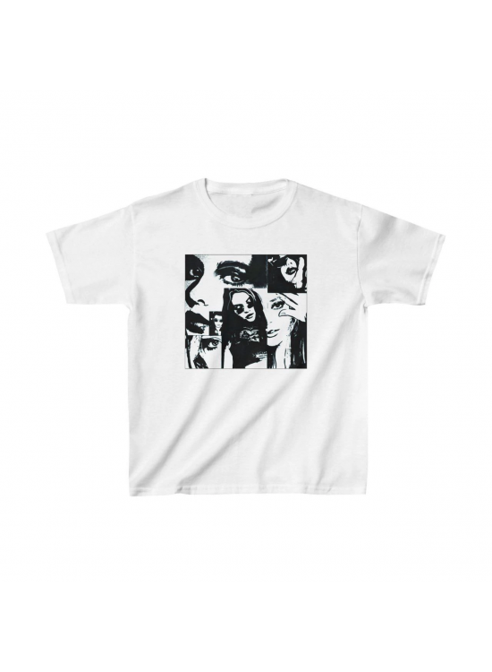 Unisex Çocuk Baskılı T-Shirt - Beyaz Unisex Çocuk Baskılı T-Shirt - Beyaz
