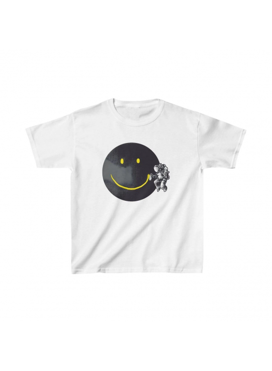 Unisex Çocuk Baskılı T-Shirt - Beyaz Unisex Çocuk Baskılı T-Shirt - Beyaz