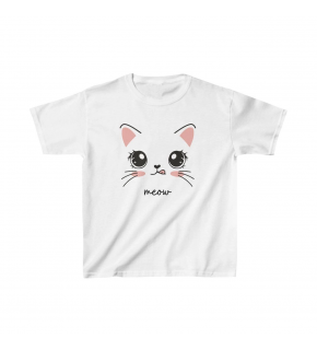 Unisex Çocuk Baskılı T-Shirt - Beyaz