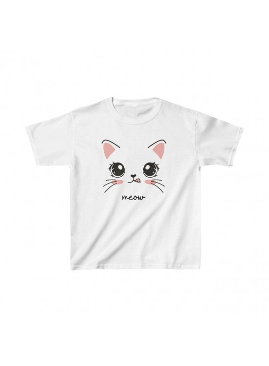 Unisex Çocuk Baskılı T-Shirt - Beyaz Unisex Çocuk Baskılı T-Shirt - Beyaz