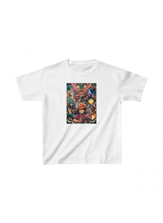 Unisex Çocuk Baskılı T-Shirt - Beyaz Unisex Çocuk Baskılı T-Shirt - Beyaz