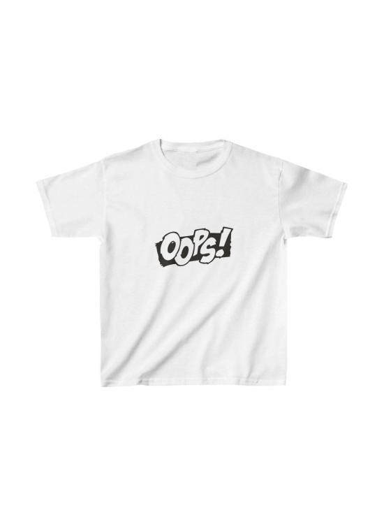 Unisex Çocuk Baskılı T-Shirt - Beyaz Unisex Çocuk Baskılı T-Shirt - Beyaz