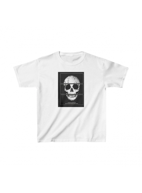 Unisex Çocuk Baskılı T-Shirt - Beyaz
