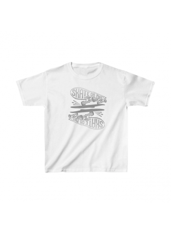 Unisex Çocuk Baskılı T-Shirt - Beyaz Unisex Çocuk Baskılı T-Shirt - Beyaz