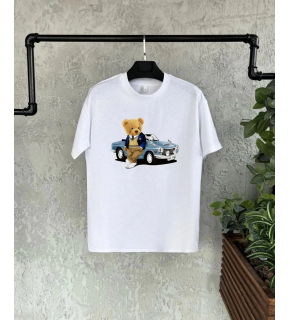 Unisex Çocuk Baskılı T-Shirt - Beyaz