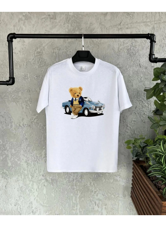 Unisex Çocuk Baskılı T-Shirt - Beyaz