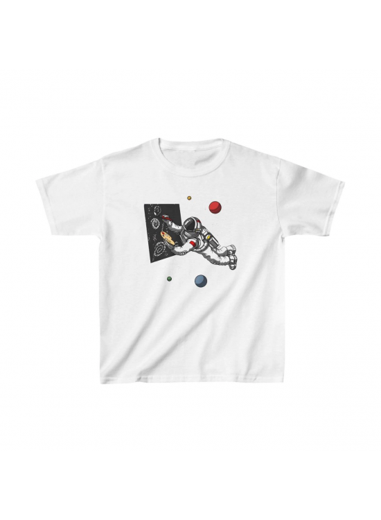 Unisex Çocuk Baskılı T-Shirt - Beyaz Unisex Çocuk Baskılı T-Shirt - Beyaz