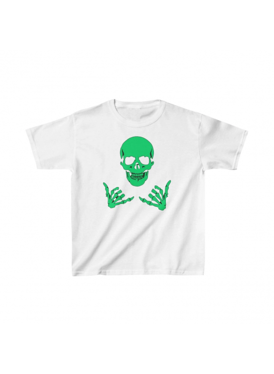 Unisex Çocuk Baskılı T-Shirt - Beyaz Unisex Çocuk Baskılı T-Shirt - Beyaz