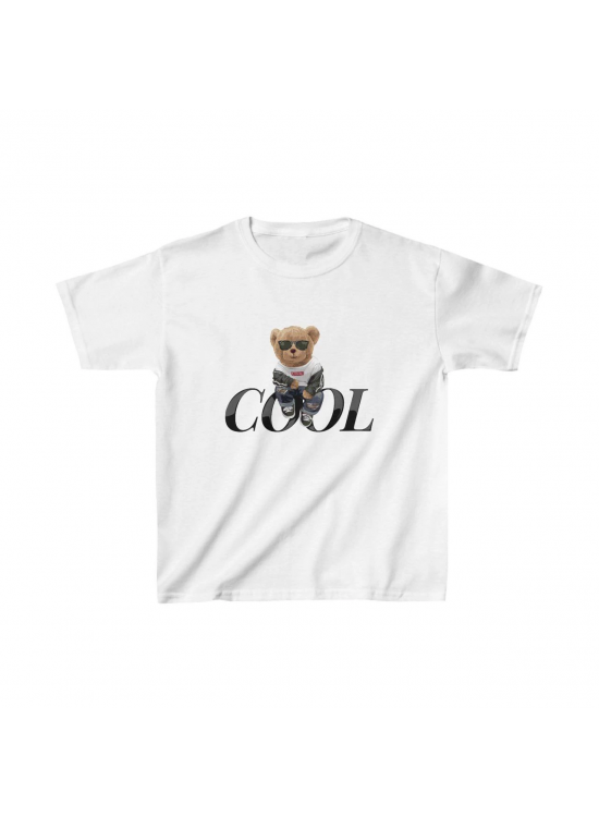 Unisex Çocuk Baskılı T-Shirt - Beyaz Unisex Çocuk Baskılı T-Shirt - Beyaz