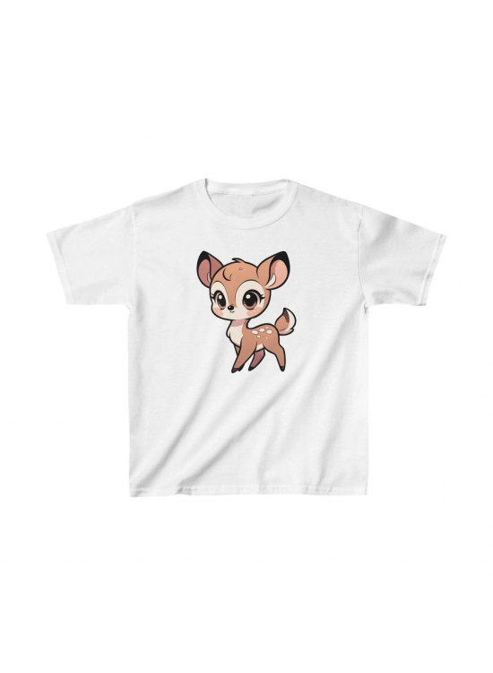 Unisex Çocuk Baskılı T-Shirt - Beyaz