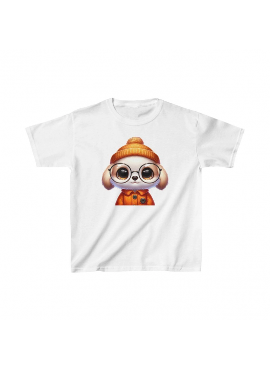 Unisex Çocuk Baskılı T-Shirt - Beyaz Unisex Çocuk Baskılı T-Shirt - Beyaz