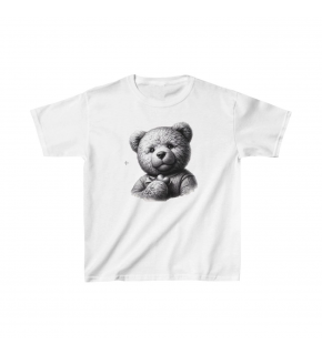 Unisex Çocuk Baskılı T-Shirt - Beyaz