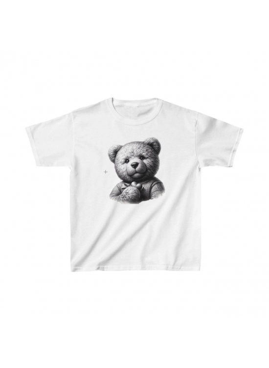 Unisex Çocuk Baskılı T-Shirt - Beyaz Unisex Çocuk Baskılı T-Shirt - Beyaz