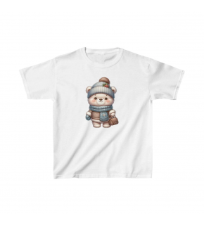 Unisex Çocuk Baskılı T-Shirt - Beyaz
