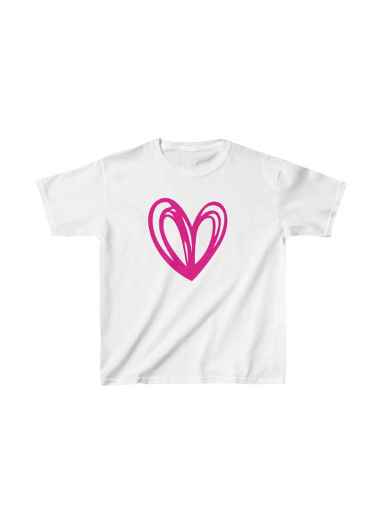 Unisex Çocuk Baskılı T-Shirt - Beyaz Unisex Çocuk Baskılı T-Shirt - Beyaz