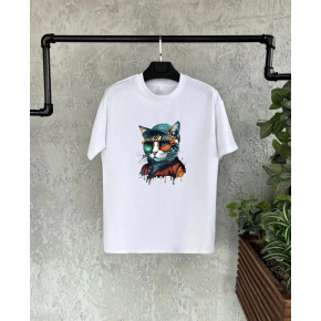Unisex Çocuk Baskılı T-Shirt - Beyaz