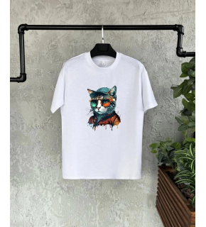 Unisex Çocuk Baskılı T-Shirt - Beyaz