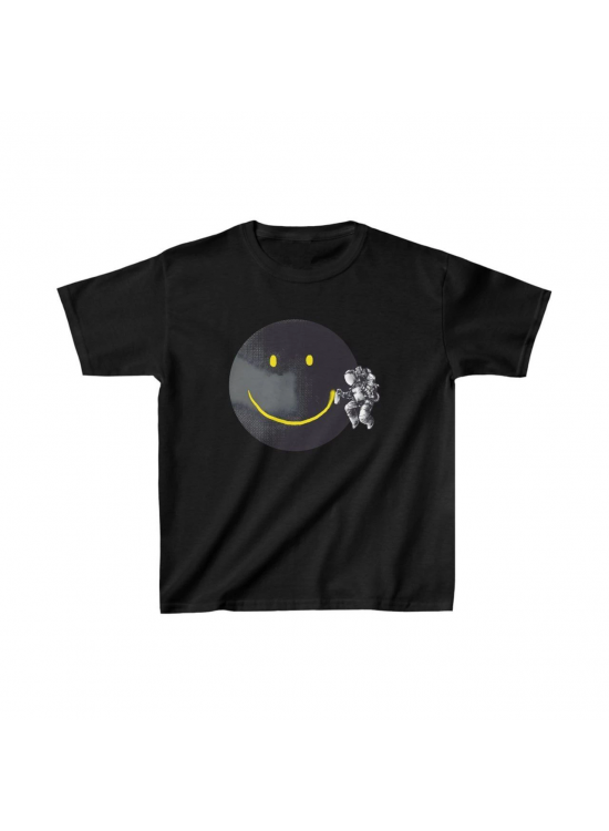 Unisex Çocuk Baskılı T-Shirt - Siyah Unisex Çocuk Baskılı T-Shirt - Siyah