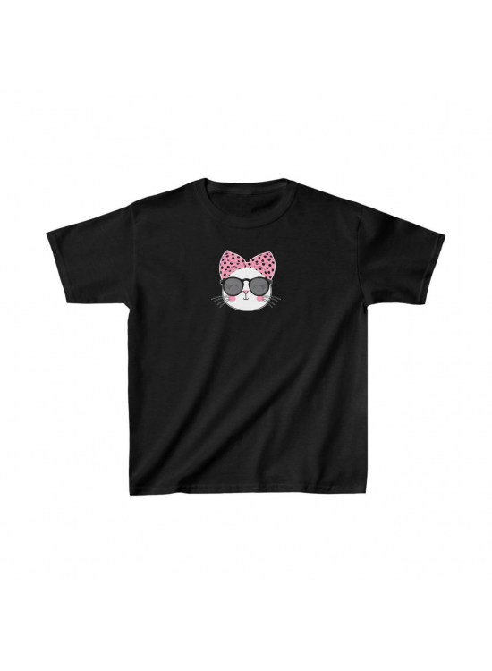 Unisex Çocuk Baskılı T-Shirt - Siyah Unisex Çocuk Baskılı T-Shirt - Siyah