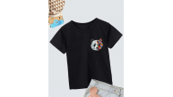 Unisex Çocuk Baskılı T-Shirt - Siyah Unisex Çocuk Baskılı T-Shirt - Siyah