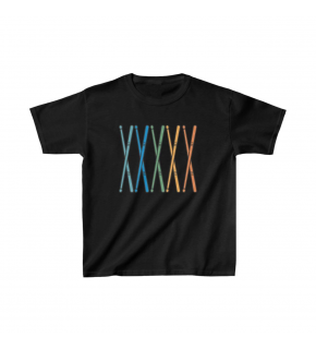 Unisex Çocuk Baskılı T-Shirt - Siyah