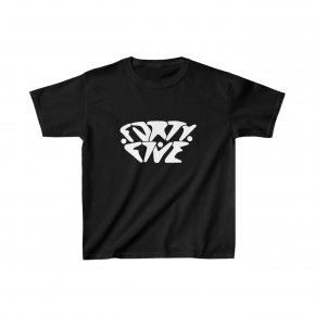 Unisex Çocuk Baskılı T-Shirt - Siyah