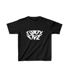 Unisex Çocuk Baskılı T-Shirt - Siyah