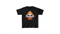 Unisex Çocuk Baskılı T-Shirt - Siyah