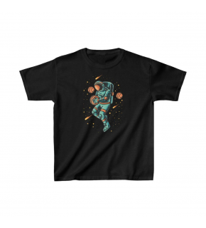 Unisex Çocuk Baskılı T-Shirt - Siyah