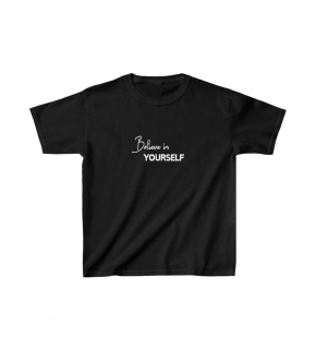 Unisex Çocuk Baskılı T-Shirt - Siyah