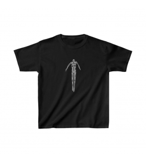 Unisex Çocuk Baskılı T-Shirt - Siyah
