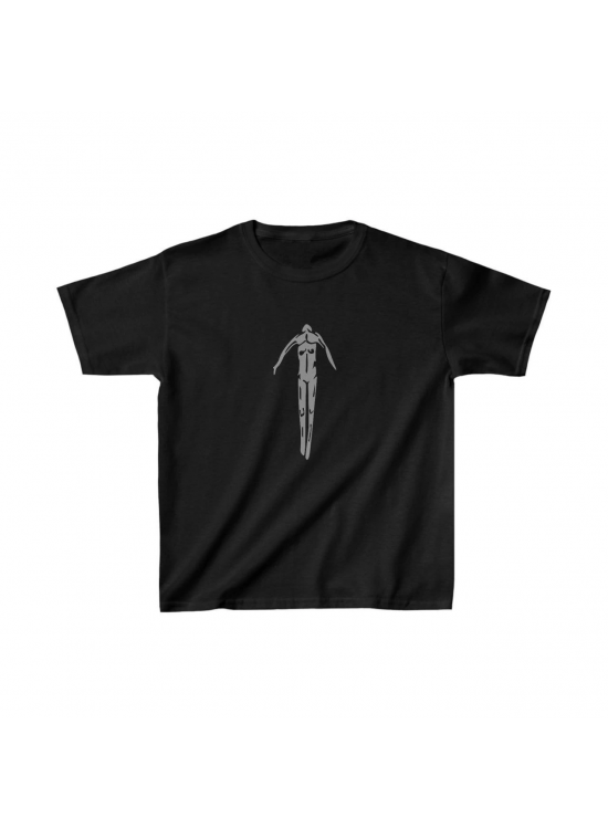 Unisex Çocuk Baskılı T-Shirt - Siyah Unisex Çocuk Baskılı T-Shirt - Siyah