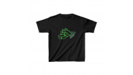 Unisex Çocuk Baskılı T-Shirt - Siyah