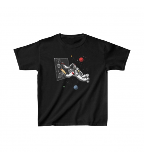 Unisex Çocuk Baskılı T-Shirt - Siyah