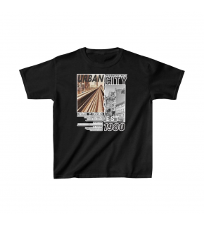 Unisex Çocuk Baskılı T-Shirt - Siyah