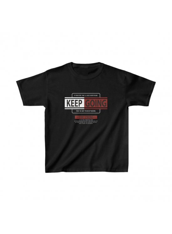 Unisex Çocuk Baskılı T-Shirt - Siyah Unisex Çocuk Baskılı T-Shirt - Siyah