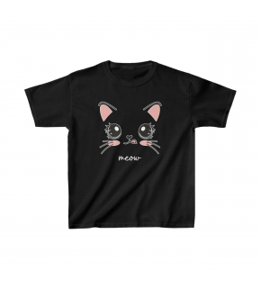 Unisex Çocuk Baskılı T-Shirt - Siyah