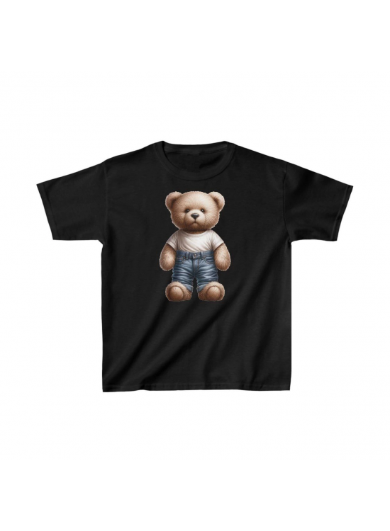 Unisex Çocuk Baskılı T-Shirt - Siyah Unisex Çocuk Baskılı T-Shirt - Siyah