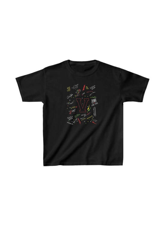 Unisex Çocuk Baskılı T-Shirt - Siyah Unisex Çocuk Baskılı T-Shirt - Siyah
