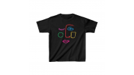 Unisex Çocuk Baskılı T-Shirt - Siyah