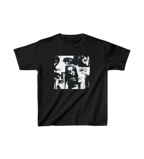 Unisex Çocuk Baskılı T-Shirt - Siyah