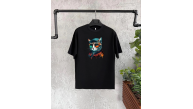 Unisex Çocuk Baskılı T-Shirt - Siyah