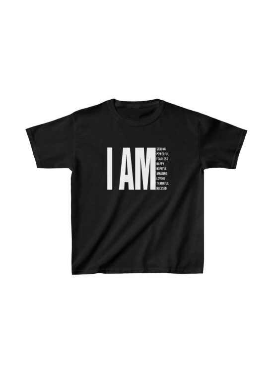 Unisex Çocuk Baskılı T-Shirt - Siyah Unisex Çocuk Baskılı T-Shirt - Siyah