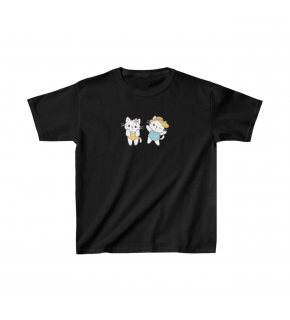 Unisex Çocuk Baskılı T-Shirt - Siyah