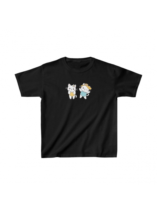 Unisex Çocuk Baskılı T-Shirt - Siyah Unisex Çocuk Baskılı T-Shirt - Siyah