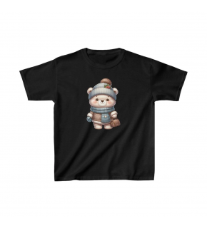 Unisex Çocuk Baskılı T-Shirt - Siyah